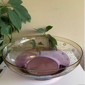 Vintage Glass Centrepiece Bowl